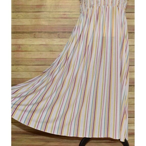 Wild Fable Striped Sleeveless Maxi Dress Plus Size 4X Tie Up Straps Sundress - Picture 5 of 11